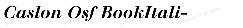 Caslon Osf BookItali字体转换